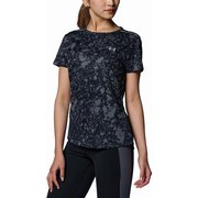 スピードストライド オールオーバー プリント ショートスリーブTシャツ SPEED STRIDE PRINTED SS 1384771 Black(001) MDサイズ [ランニングウェア シャツ レディース]