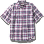CCサーフェスチェックシャツS/S C-SHIELD Surface Check Shirt S/S 8212258 093 パープル Mサイズ [アウトドア シャツ レディース]