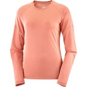 クロスランロングスリーブティー CROSS RUN L/S TEE LC2199500 LIGHT MAHOGANY Mサイズ [ランニングウェア シャツ レディース]