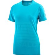 SENSE AERO GRAPHIC SS TEE W LC2189900 TAHITIAN TIDE/PEACOCK BLUE Sサイズ [ランニングウェア シャツ レディース]