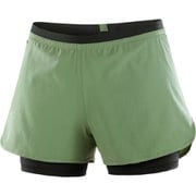 クロス 2IN1 ショーツ CROSS 2IN1 SHORT W LC2203100 LAUREL WREATH Mサイズ [ランニングウェア ショートパンツ レディース]