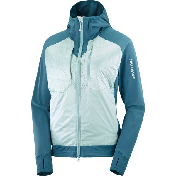 サロモン SALOMONエリクサー ハイブリッド フーディー インサレーション ELIXIR HYBRID HOODED LC2213600 ARONA/DEEP DIVE Sサイズ [アウトドア 中綿ウェア レディース]Ω