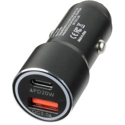 バイク用 USB電源 A-Cデュアル シガータイプ IN：12V-24V OUT：（PD）5V=3.1A/9V-2.2A/12V-1.7A （QC3.0）3.6-6.5V=3A/6.5-9V-2.2A/12V-2A 907609