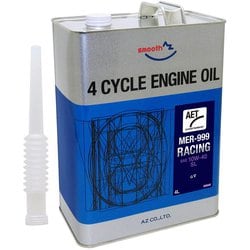 AZ バイク用 4サイクル エンジンオイル 4L レーシング 10W-40 二輪用 100％化学合成油 MER-999 EG444