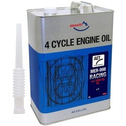 AZ バイク用 4サイクル エンジンオイル 4L レーシング 10W-50 二輪用 100％化学合成油 MER-998 EG454