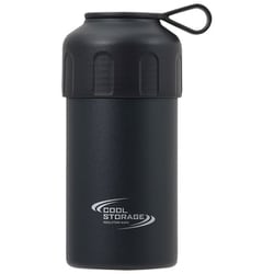 D-6780 [保冷 ペットボトル カバー ホルダー クーラー 500ml 600ml ボトル缶 390ml 兼用 ステンレス製 真空二重構造 ブラック クールストレージ ボトル缶も使える]