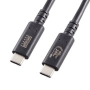 USB Type-C USB40Gbps(USB4 Gen3)対応ケーブル 1m ブラック PD240W対応 USB認証取得品 KU-40GCCPE10