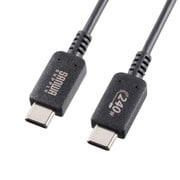 USB Type-C USB2.0対応ケーブル 1m ブラック PD240W対応 USB認証取得品 KU-CCPE10
