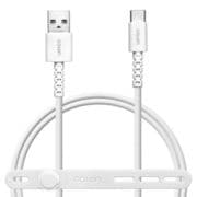 calon USB-A to Type-C 強靭ナイロンケーブル USB2.0準拠 1.0m ホワイト R10CAAC3A04WH
