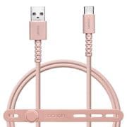calon USB-A to Type-C 強靭ナイロンケーブル USB2.0準拠 1.0m スモーキーピンク R10CAAC3A04SPK