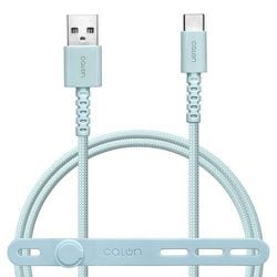 calon USB-A to Type-C 強靭ナイロンケーブル USB2.0準拠 1.0m スモーキーブルー R10CAAC3A04SBL