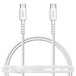 calon Type-C to Type-C 強靭ナイロンケーブル USB2.0準拠 USB PD 60W対応 1.0m ホワイト R10CACC3A05WH