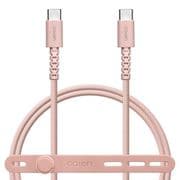 calon Type-C to Type-C 強靭ナイロンケーブル USB2.0準拠 USB PD 60W対応 1.0m スモーキーピンク R10CACC3A05SPK