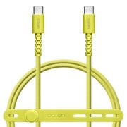 calon Type-C to Type-C 強靭ナイロンケーブル USB2.0準拠 USB PD 60W対応 1.0m ライムイエロー R10CACC3A05LY
