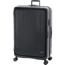 スーツケース MAXBOX 拡張タイプ 旅行日数目安：11泊以上 142L/拡張時156L 前輪ストッパー フロントオープン MX-8011-33W マットブラック