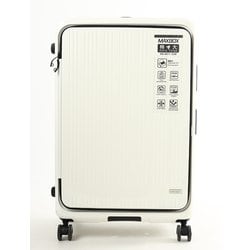 スーツケース MAXBOX 拡張タイプ 旅行日数目安：11泊以上 142L/拡張時156L 前輪ストッパー フロントオープン MX-8011-33W パステルアイボリー