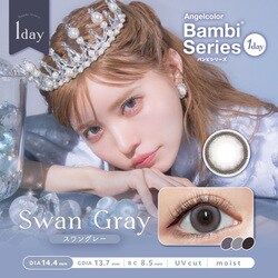 バンビシリーズ スワングレー ワンデー 10枚入 -9.00 [カラーコンタクトレンズ]