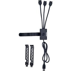 パソコン内部接続USBハブ ブラック LL-USB2.0 TypeA 1-to-3 HUB BK