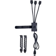 パソコン内部接続USBハブ ブラック LL-USB2.0 TypeA 1-to-3 HUB BK