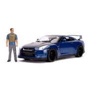 JADA31142 1/18 F&F 7 2009 ニッサン GT-R R35 ブルー/ブラッグ ブライアン ブライアン フィギュア付/ライト点灯 [ダイキャストミニカー]