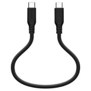 Type-C to Type-C USB3.2 gen2 100W対応 柔らかシリコンケーブル 0.3m チャコールグレー C203CACC5A02CGR