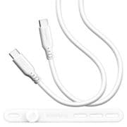 Type-C to Type-C USB3.2 gen2 100W対応 柔らかシリコンケーブル 1.0m ホワイト C210CACC5A02WH