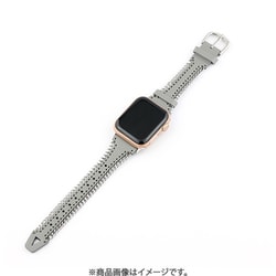 IQ-AW045B41-GY [Apple Watch チェーン本革ベルト （045） 41/40/38mm グレー]