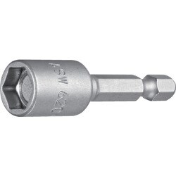 062052 [エーエスダブリュー 磁石付きソケットビット 差込角6.35x対辺12.0mm 全長50mm]