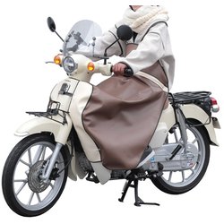 レッグシールド付きカブ用防寒ひざあて ブラウン LC-MM01