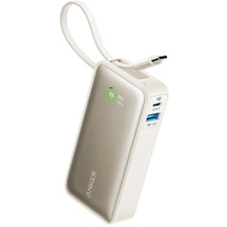 Anker Nano Power Bank （30W, Built-In USB-C Cable） ホワイト A1259N21