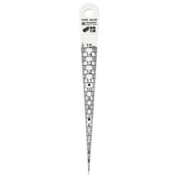 プラスチックテーパーゲージ 快段目盛 白 1-15mm 折って戻せる TPG-900WKD
