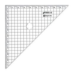 アクリルカッティング方眼三角定規 快段目盛 10×10cm CAGS-4545KD