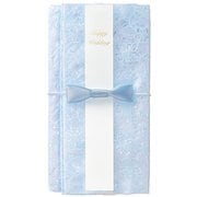 ベール巾着金封 ブルー ポリエステル繊維巾着 祝儀用品 キ32B