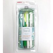 限定 カラーボトル筆記具4本セット グリーントーン P-WKT8-BG4P-OGG