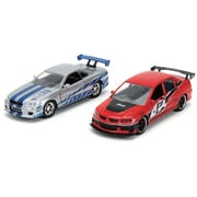ワイルド・スピード 1/32スケール ツインパック MITSUBISHI LANCER EVO IX ＆ BRIAN' S GTR FAST＆FURIOUS [ダイキャストミニカー]