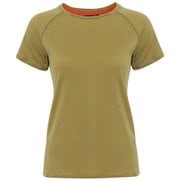 ウィメンズウールxテンセルショートスリーブティー レディース カットソー オリーブドラブ Lサイズ 011063