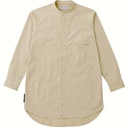 タスランナイロンのロングシャツ 021064 B07 ベージュ サイズ二 [アウトドア シャツ ユニセックス]