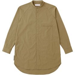 タスランナイロンのロングシャツ 021064 O22 オリーブネズミ サイズ四 [アウトドア シャツ ユニセックス]