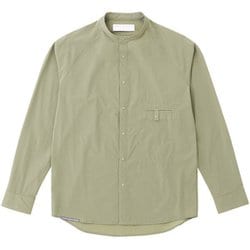 ソフトシェルのバンドカラーシャツ 021067 Y05 ヤマバトイロ サイズ二(S) [アウトドア シャツ ユニセックス]
