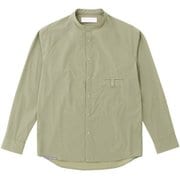 ソフトシェルのバンドカラーシャツ 021067 Y05 ヤマバトイロ サイズ三(M) [アウトドア シャツ ユニセックス]