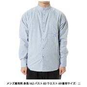 ダンガリーのバンドカラーシャツ ユニセックス シャツ ワスレナグサ サイズ三 021069