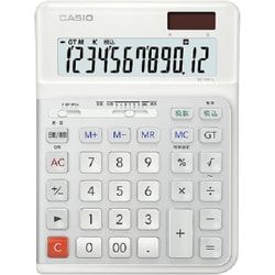 人間工学電卓 左手用 12桁 デスクタイプ 白 DE-12D-L-WE-N