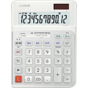人間工学電卓 左手用 12桁 デスクタイプ 白 DE-12D-L-WE-N