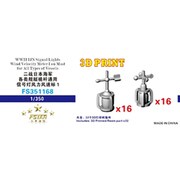 FSM351168 WW.II 日本海軍 艦船用風向発信器/信号灯・風速発信器/信号灯 [1/350スケール プラモデル用パーツ]