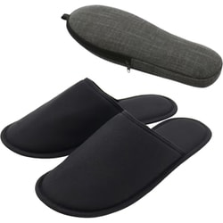 挿シこむ携帯スリッパ ニット M ブラック AAAN1901BK