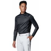 アイソチル フィッティド ロングスリーブ モックネック シャツ 1384823 001 Black/Mod Gray LGサイズ [ゴルフ シャツ メンズ]