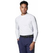 アイソチル フィッティド ロングスリーブ モックネック シャツ 1384823 100 White/Halo Gray MDサイズ [ゴルフ シャツ メンズ]