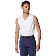 アイソチル フィッティド スリーブレス Vネック シャツ 1384827 100 White/Halo Gray SMサイズ [ゴルフ シャツ メンズ]