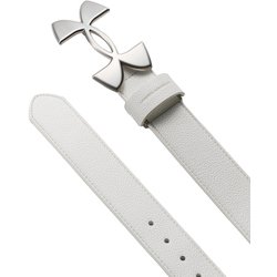 ロゴ バックル ベルト 1385560 100 White/Silver [ベルト]