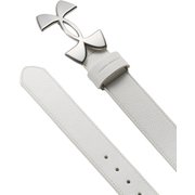 ロゴ バックル ベルト 1385560 100 White/Silver [ベルト]